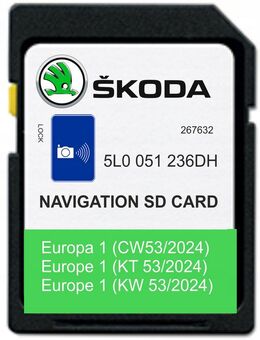 Navigationskarte Europa Skoda Octavia Superb Rapid Kodiaq Fabia Karoq MIB2 2024 mit Radarkameras in ganz Europa AMUNDSEN Set2 - Ingolstadt