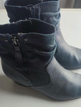 Stiefeletten Damen Leder Blau Größe 40 H Gebraucht - Preußisch Oldendorf
