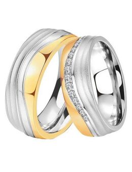 DOOSTI Trauring Schmuck Geschenk Edelstahl Trauring Ehering Partnerring LIEBE, wahlweise mit oder ohne Zirkonia