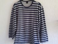 Schiesser Mix & Match Shirt Pyjama-Oberteil blau-grau gestreift Baumwolle Gr. XL 54 Shirt Hausanzug-Oberteil - Hamburg