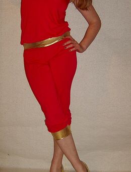 Overall, Jumpsuit, Catsuit, Einteiler, rot, gold, Gr. 36 - Düsseldorf