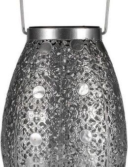 Pauleen LED Laterne Sunshine Tempation klein Solarlaterne Silber/Metall, LED fest integriert, Warmweiß, Solar
