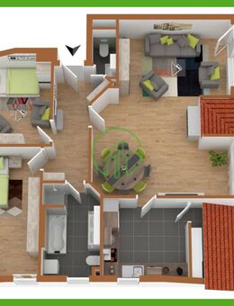 # MERZENICH # Wohnoase im Dachgeschoss. 3-Zimmer-Wohnung mit 92 m², Balkon, Stellplatz. - Merzenich