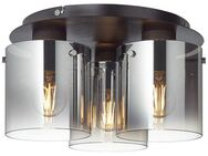 Brilliant Deckenleuchte Beth, ohne Leuchtmittel, Deckenlampe 35cm schwarz/rauchglas