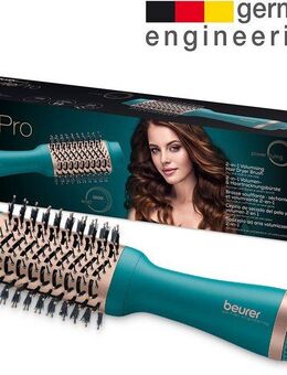 BEURER Warmluftbürste HC 45 Ocean, 2-in-1 Volumen-& Haartrocknungsbürste, Keramik-Keratin Beschichtung