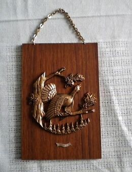 Wandbild-Tyrol,Auerhahn,Alt,ca. 50/60er Jahre,ca. 12x18 cm - Linnich