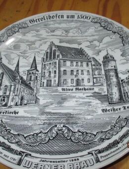 Sammel-/Wandteller, Motiv Gerolzhofen um 1500 - Giebelstadt
