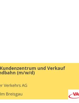 Leiter VAG-Kundenzentrum und Verkauf Schauinslandbahn (m/w/d) - Freiburg (Breisgau)