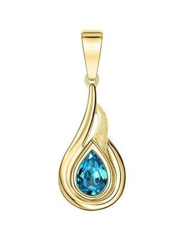 Vivance Kettenanhänger 375/- Gelbgold glanz Blautopas