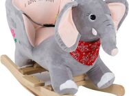 BabyGo Schaukeltier Rocker Elefant, mit Kufen und Griffen aus Birkenholz