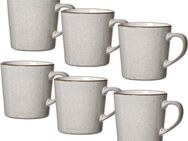 Ritzenhoff & Breker Becher Visby, Steinzeug, Steinzeug, handveredelt, jedes Stück ein Unikat, 400 ml. 6-teilig