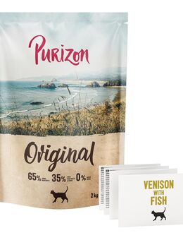 Purizon Original Hirsch mit Fisch - getreidefrei - 2 kg NEU