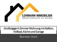 HB-Horn: Gepflegte 4-Zimmer Wohnung mit Balkon, Einbauküche, Keller und Garage - Bremen