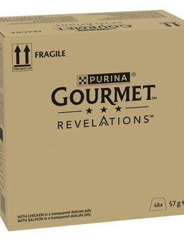 1 + 1 gratis! 2 x (48 x 57 g) Megapack Gourmet Revelations Fine Cuts - Huhn und Lachs