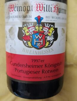 Wein Jahrgang 1997 Portugieser Rotwein - Blomberg Cappel