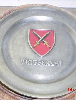 Traditionsteller Militär Bundeswehr Truppenamt Heeresamt Zinnteller Wappen 1950/1960 - Bottrop