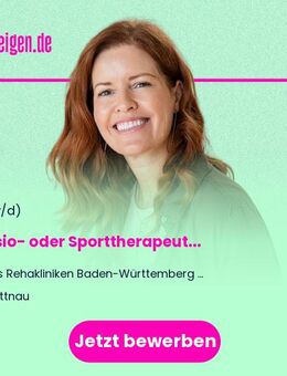 Physio- oder Sporttherapeut (w/m/d) - Wittnau
