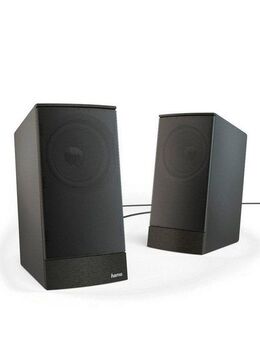 Hama PC Lautsprecher Boxen Set für PC oder Notebook, Farbe Schwarz PC-Lautsprecher (8 W, Lautsprecherregelung, 3,5 mm Klinkenstecker, externes Netzteil)
