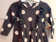 Kleid langarm dunkelgrau mit Punkten Gr. 74 - Kissing