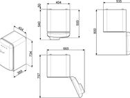 Smeg Kühlschrank FAB5RPG5, 71,5 cm hoch, 40,4 cm breit