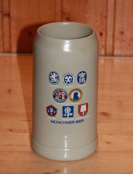 Münchener Biere Bierkrug 1 L Steingut Steinzeug Keramik neuwertig - Borken