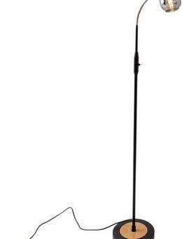 näve Stehlampe Fumoso, ohne Leuchtmittel, Glasschirm dunkel getönt (rauchoptik) 1xE14 Kippschalter schwarz