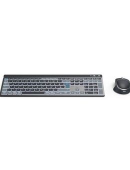 Hama Kabellose Tastatur und Maus (Multi Device, 2x Bluetooth, 1x Funk, DE) Tastatur- und Maus-Set