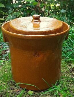 Hochwertiger Gärtopf 15 Liter- aus glasiertem Steingut - Niederfischbach