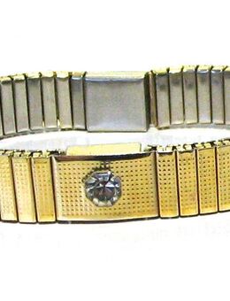 Magnetarmband / Magnet-Armband - goldfarben mit 6 Zirkonia - dehnbar - gut erhalten - Biebesheim (Rhein)