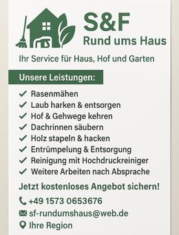 S&F Rund ums Haus – Profi-Service für Haus, Hof & Garten | Rasenmähen, Entrümpelung & mehr - Tutzing
