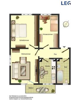 Gemütliche 4-Zimmer Etagenwohnung in Bergkamen City - Bergkamen