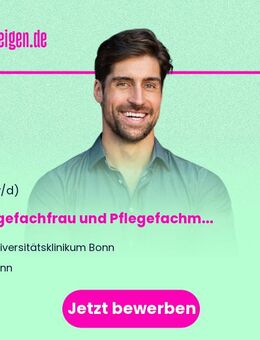 Pflegefachfrau und Pflegefachmann, Gesundheits- und Krankenpfleger*in, bzw. Altenpfleger*in (m/w/d) - Bonn