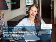 Teamleiter (w/m/d) Besucher- und Ausweismanagement – befristet für 1 Jahr – Option auf Entfristung - Frankfurt (Main)