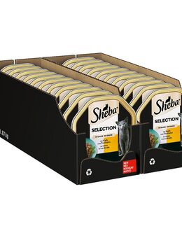 Megapack Sheba Schale 44 x 85 g - Sauce mit Kalb & Truthahn