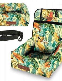 Hundesitz Hundebett & Transportbett 2in1 Autositz GRAVUR mit Namensschild Set 9 - Wuppertal