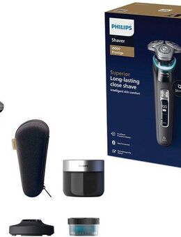 Philips Elektrorasierer Series i9000 Prestige XP9202/10, integrierter Präzisionstrimmer, mit SkinIQ Technologie, inkl. Ladestand, Reiseetui