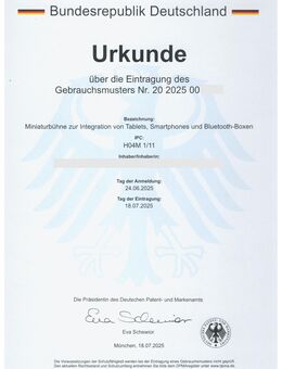 Eingetragenes Schutzrecht zur Weiterführung+Vermarktung - Thierhaupten