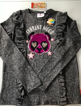 Mädchen Bluse Langarm Longsleeve Pulli Pullover Pailletten Applikation Reversible weich Panda Bär Gr. 170/176, Marke: emoji - Albstadt