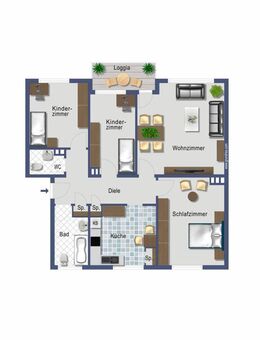 91 qm große 4-Zimmer-Wohnung für Kapitalanleger - provisionsfrei - Köln
