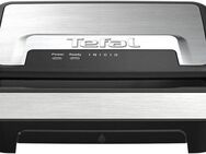 Tefal Kontaktgrill GC270D Inicio Compact, 1000 W, besonders kompakt, 2-in-1 Panini/Grill, Edelstahlgehäuse