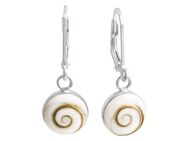Vivance Paar Ohrhänger 925/- Sterling Silber mit Muschel weiß