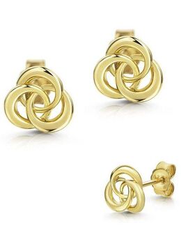 Firetti Paar Ohrstecker Schmuck Geschenk Gold 333 Ohrschmuck Goldohrschmuck Knoten, Made in Germany