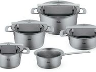 Fissler Topf-Set Phi Collection, Edelstahl 18/10 (Set, 5-tlg., Kochtopf 16/20/24cm, Bratentopf 20cm, Stielkasserolle 16cm ohne Deckel), cookstar Allherdboden, Edelstahl 18/10, Made in Germany