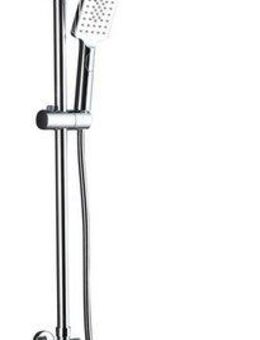 Marwell Duschsystem Bayala square, Höhe 118 cm, mit Duschkopf und Handbrause, eckig