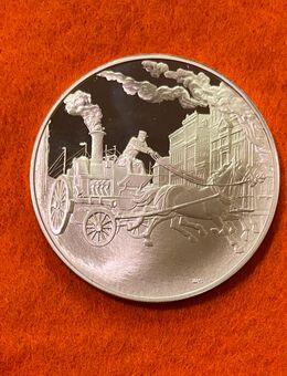 Silbermedaille Feuerwehr 1977 Neuseeland, 20,55g 925er Feinsilber - Mannheim