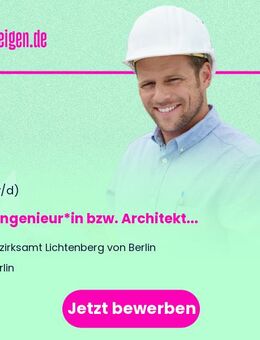 Bauingenieur*in bzw. Architekt*in für Projektsteuerung und Bauleitung (m/w/d) - Berlin
