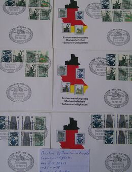 Briefmarken Berlin, Zusammendrucke, W83 - W98 kompl. auf Brief - Erftstadt