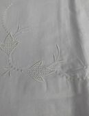 Kopfkissenbezüge weiß Baumwolle Stickerei Leinen Vintage in 24944