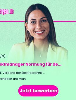 Projektmanager Normung (m/w/d) für den Bereich Home & Building - Offenbach (Main)