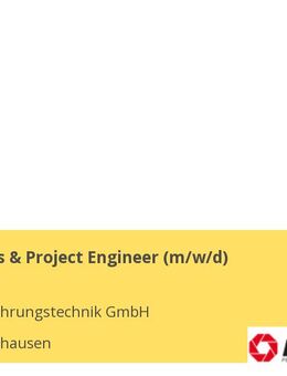 Senior Sales & Project Engineer (m/w/d) - Wolpertshausen